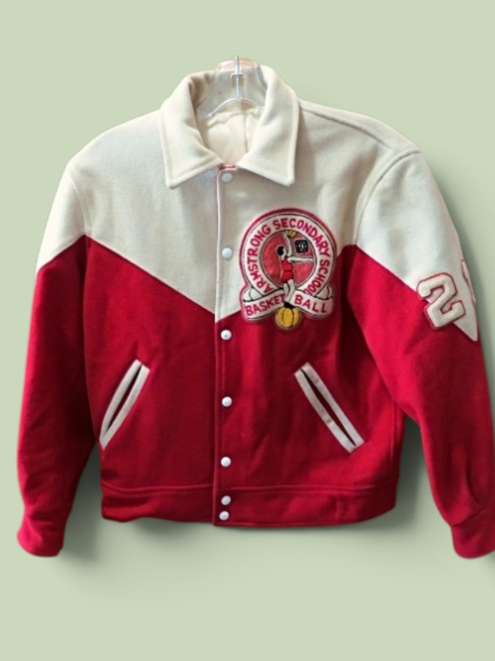 Vintage Armstorng BC Letterman Basketball Jacket Saints